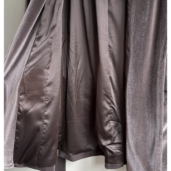 Velvet Belted Blazer Jacket Shawl Collar Plush Beautiful by Lawrence Zarian M - Picture 6 of 13